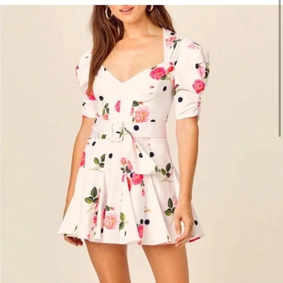 For Love & Lemons Belted Paloma Mini Dress - Picture 5 of 8